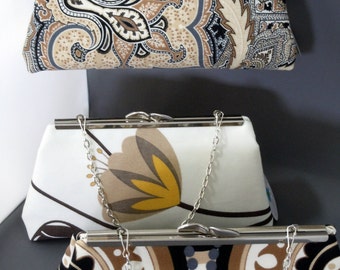 Brown, Taupe, Black, Mustard Clutches for all Occasions