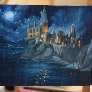 Harry Potter-paperbackdoos SET met handgeschilderd schilderij op de voorrand (op bestelling gemaakt)