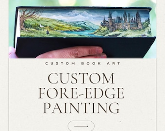 Pintura personalizada del canto delantero DEPOSIT / Pintura del canto del libro / Cantos pintados a mano con aerosol