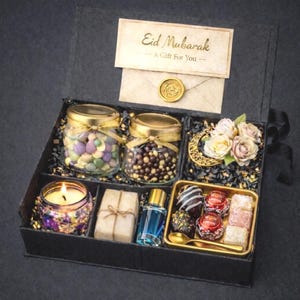 Luxury Eid Gift Box | Eid Mubarak Sweets, Candle, Perfume Hamper