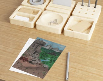 Riverside Castle Illustration Postcards | Fine Art Postcard Set