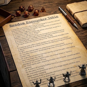 TTRPG Random Encounter Table Sheet | Printable Game Master PDF