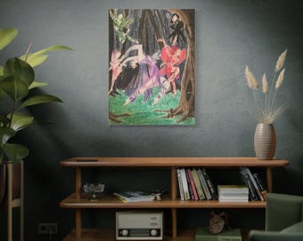 Forest Fairies Artwork Canvas | Matte Stretched Wall Art