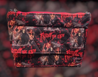 Quilted Friday the 13th Crossbody/Handbag RED