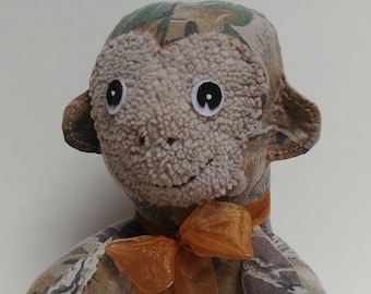 Memory Monkey/stuffed animal/Custom made/From shirt/in memory of/loved one/mother/father