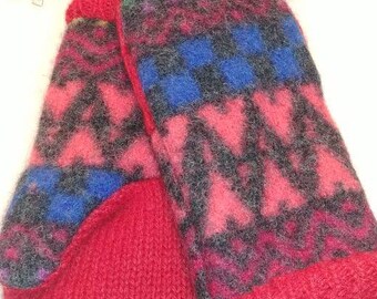 sweater mittens/handmade mittens/mittens for women/knit mittens/upcycled clothing/gift for mom/gifts for women/for her/made in Michigan