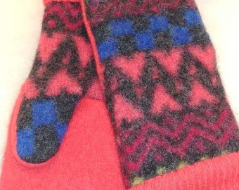 sweater mittens/handmade mittens/mittens for women/knit mittens/upcycled clothing/gift for mom/gifts for women/for her/made in Michigan