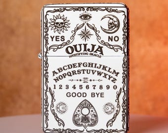 Lighter Ouija Board, Engraved Refillable Gift Lighter, Custom Option