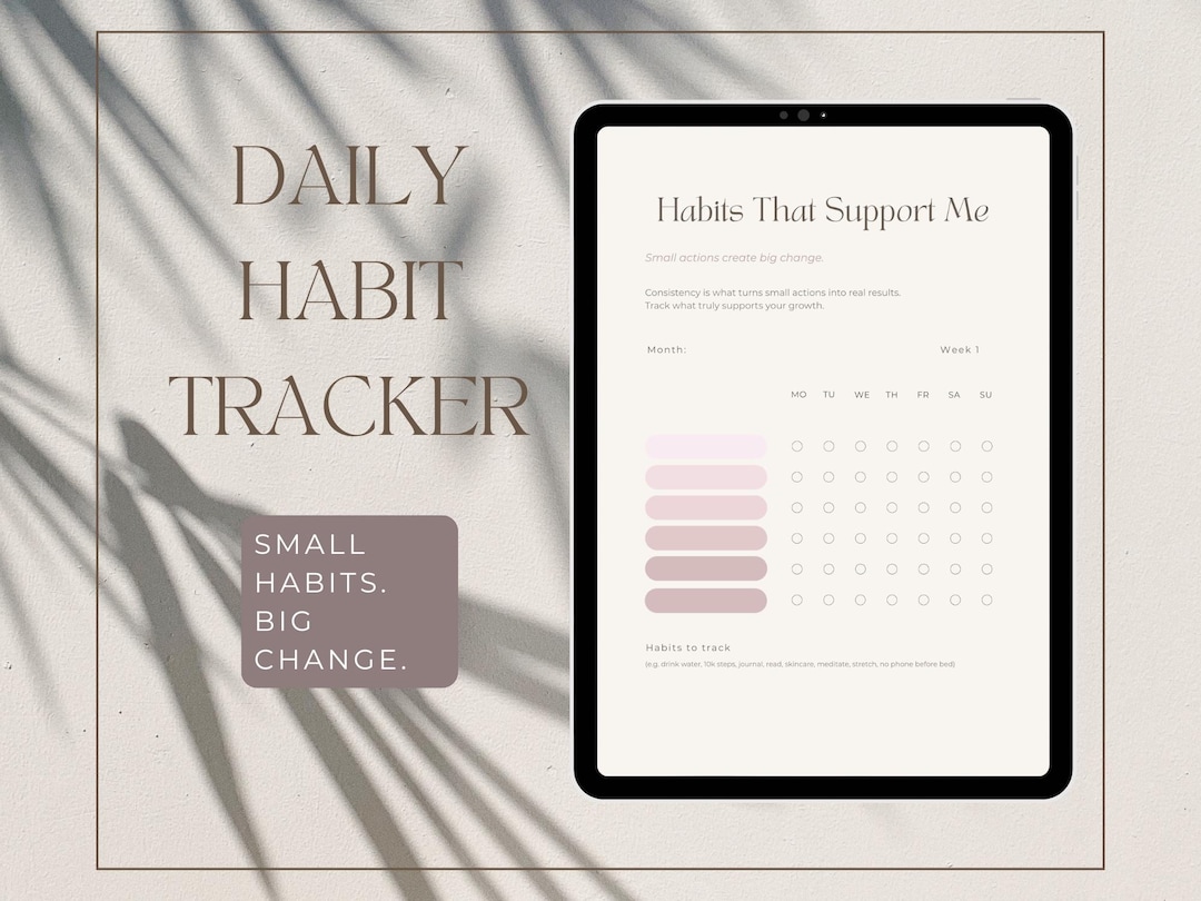 Daily Habit Tracker Printable PDF | Build Better Habits & Stay ...