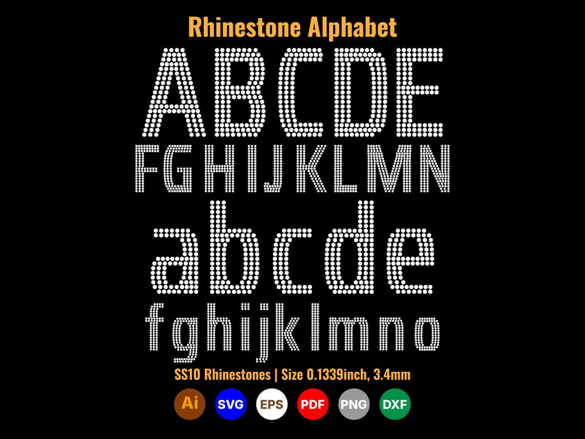 Letter R Rhyinetsones Rhinestone Template Alphabet SVG Bundle Uppercase Lowercase A–Z | SS10 ...