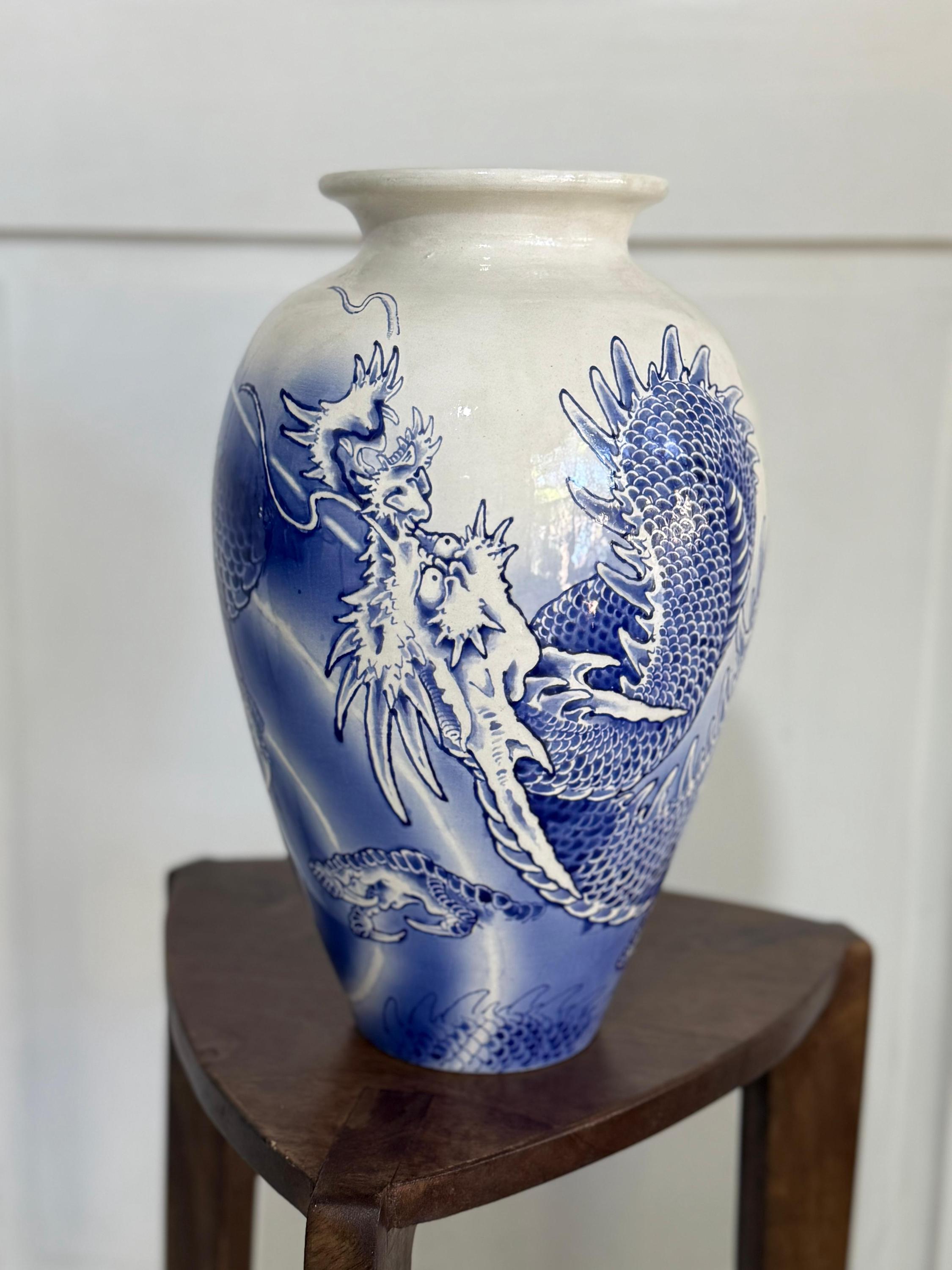 Blue dragon vase - Etsy 日本