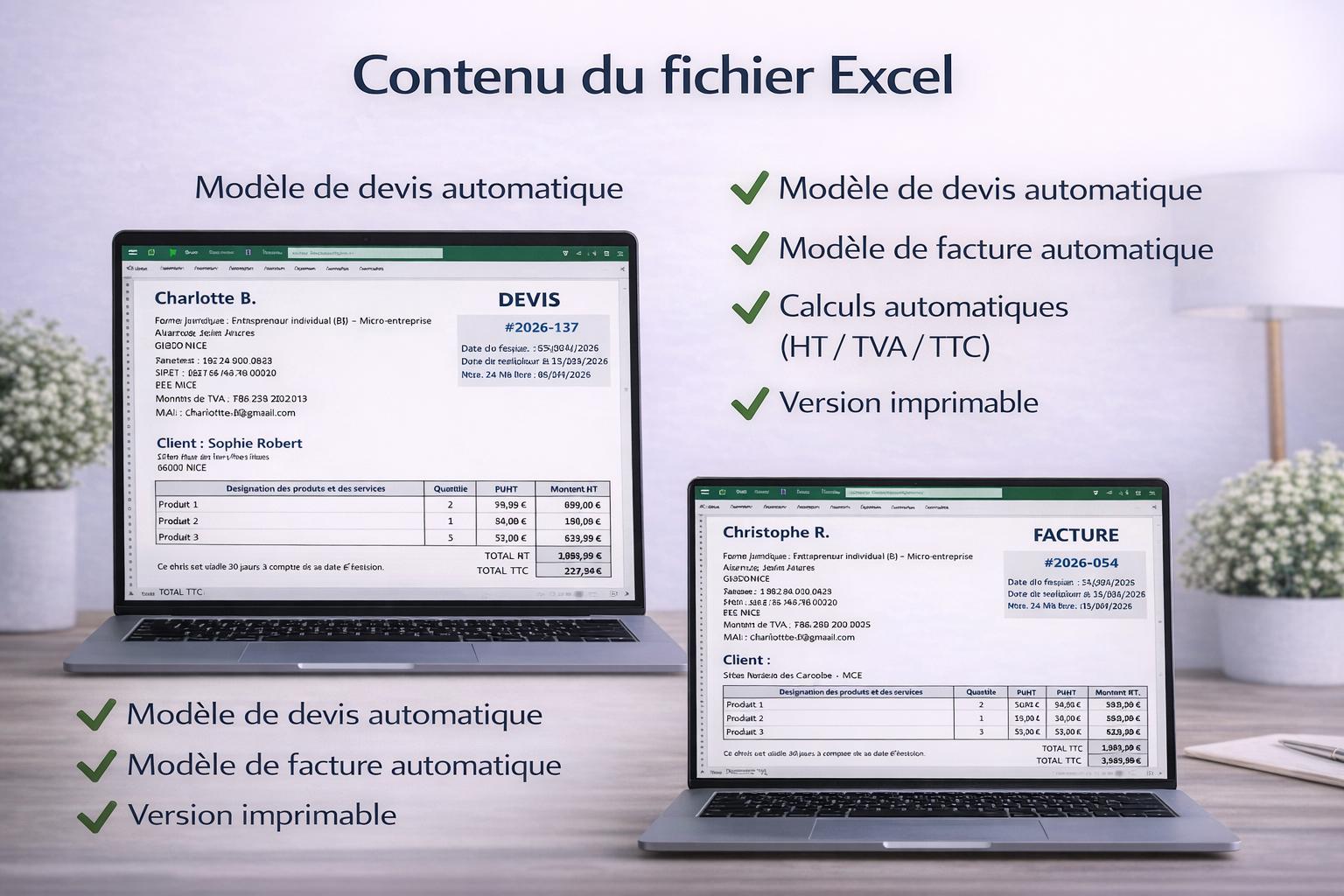 Excel Quote & Invoice Template for Self-employed Individuals | Micro ...
