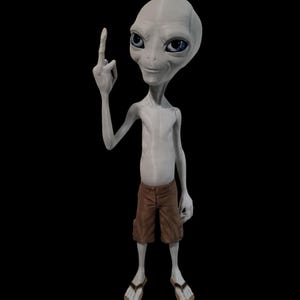 Figura colecionável do Paul, o Alienígena, em kit de garagem, feita à mão, 70 cm - NOVIDADE!