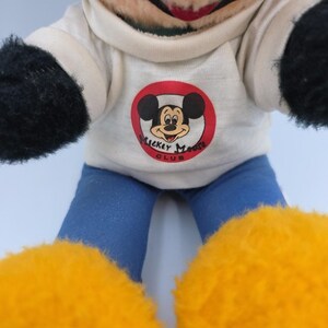 Vintage Mickey Mouse Plush Toy Stuffed Animal 16" Walt Disney Micky Mouse Club image 2