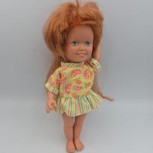 Vtg 1987 Dolly Surprise Doll Playskool Growing Hair Doll 10" Tall Red Hair image 1