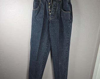 Vintage 90s Lawman Bareback Western Dark Blue Jeans Womens Sz 3  Cowgirl Ranch
