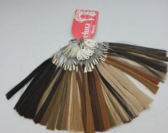 Vintage Hair Color Sample Swatch Chart Ring Wig Elura By Mosanto Acrylic Fiber