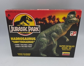 Vintage Lindberg 7" Jurassic Park Hadrosaurus Corythosaurus Plastic Model  70275