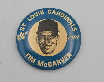 original TIM McCARVER St. Louis Cardinals 1969 MLBPA basebollknapp