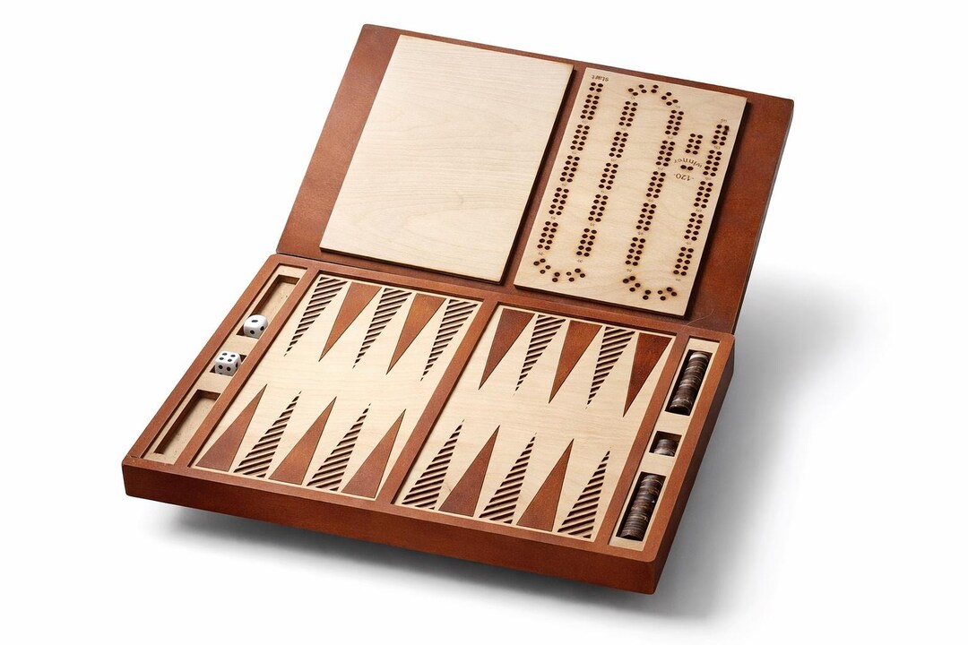 Backgammon Custom Handmade Wooden Backgammon Set – Custom Laser Engraved Backgammon Board ...