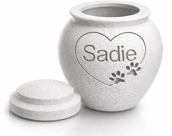 Personalized Pet Urn – Custom Name Dog Cat Memorial Keepsake (Small)