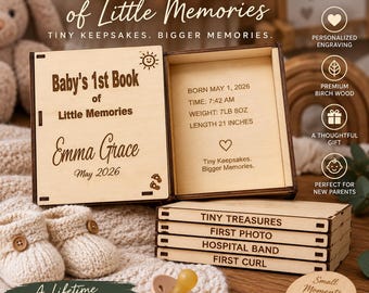 Personalized Baby Keepsake Box | Baby’s First Memories Box | Custom Wooden Baby Gift | Newborn Memory Box | Baby Shower Gift