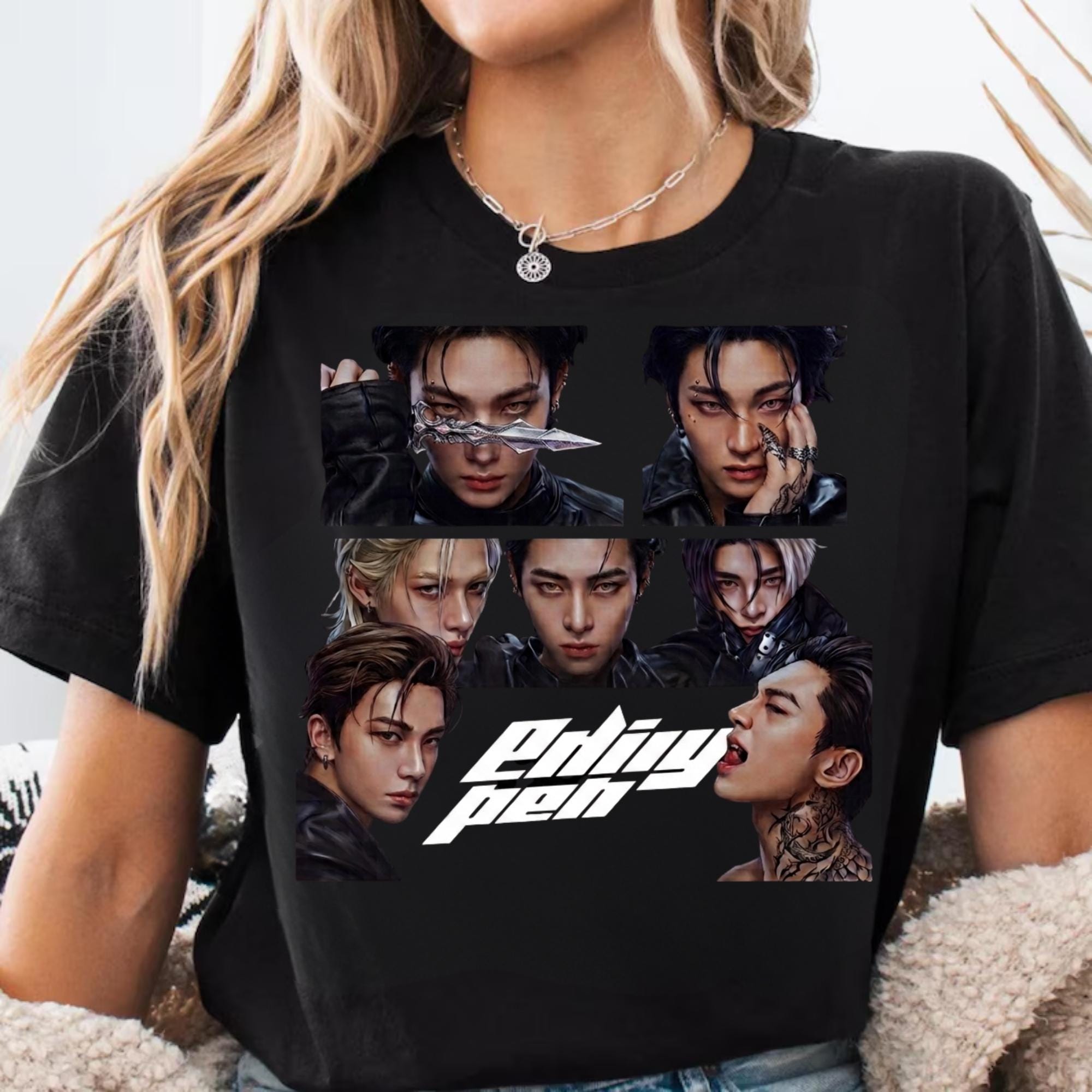 ENHYPEN 全員サイン　エナイプン　エンハイプンTシャツ ENHYPEN 全員サイン エナイプン エンハイプンTシャツ ENHYPEN 全員