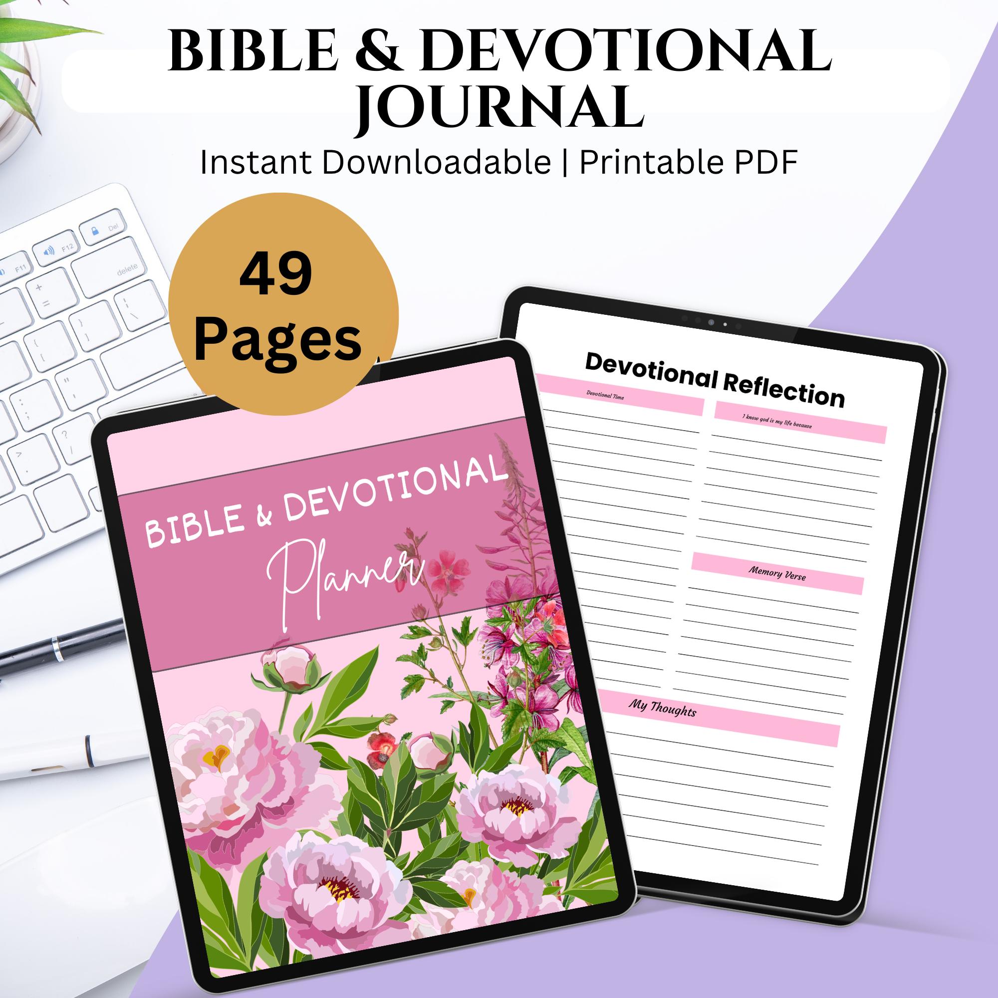 Christian Devotional Journal Printable | Bible Study Planner PDF - Etsy