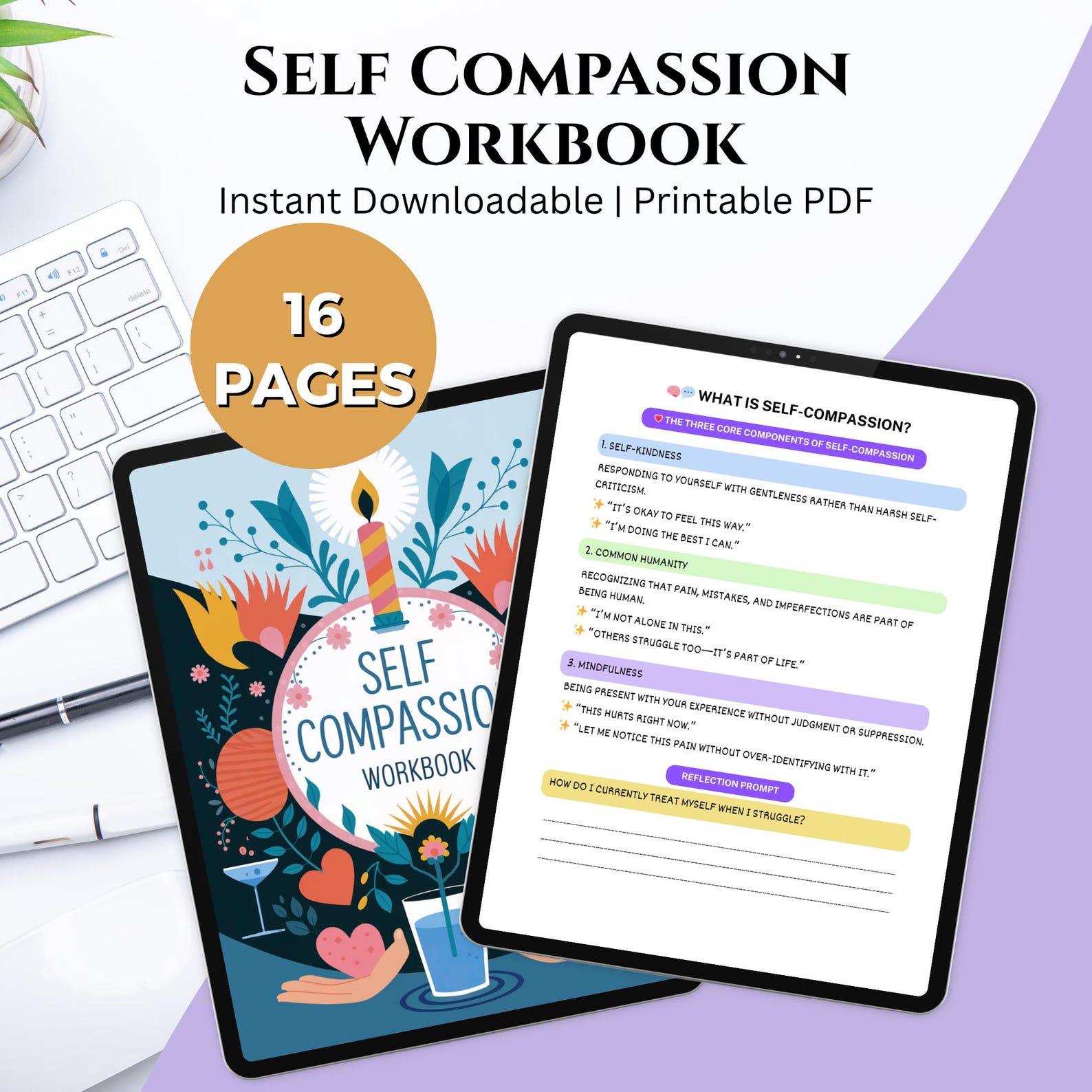 Self Compassion Workbook Printable | Healing Journal, Self Care PDF - Etsy