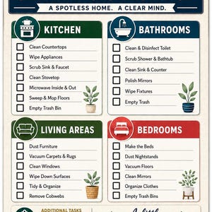 Cleaning Service Checklist Printable