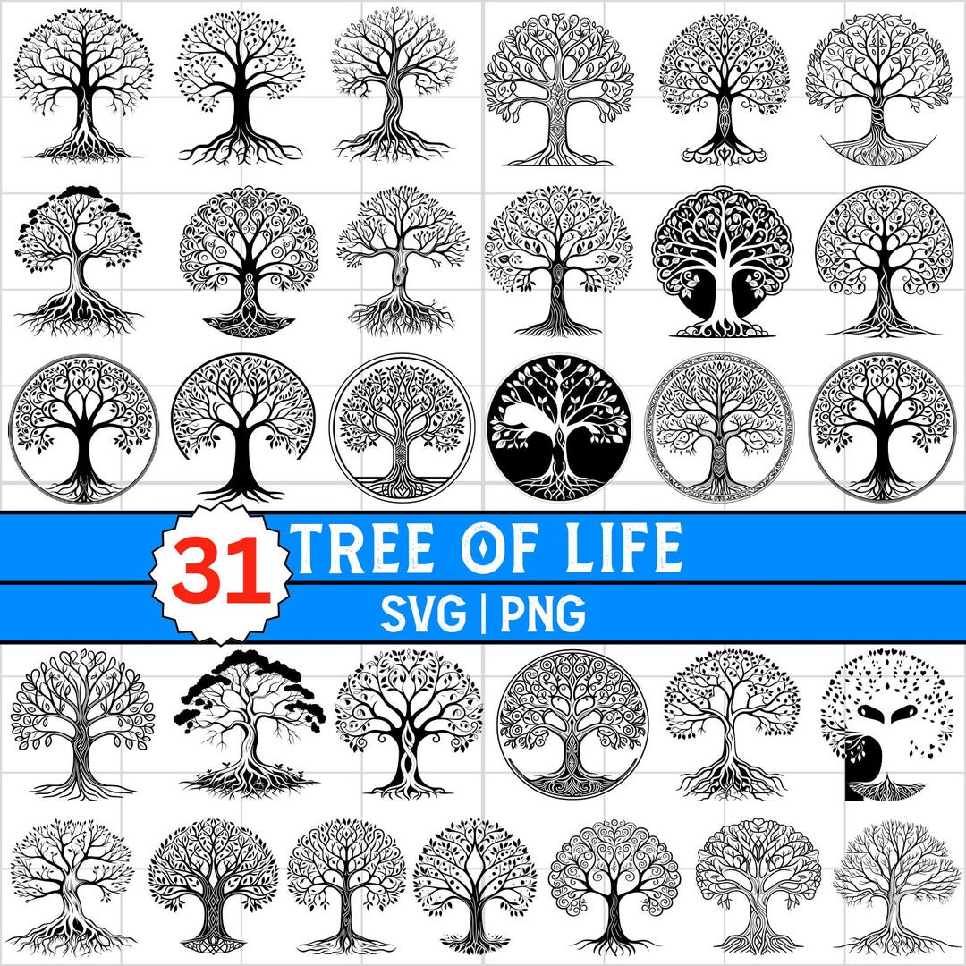 Tree of Life SVG PNG Bundle, Family Tree Cut Files , Tree of Life SVG ...
