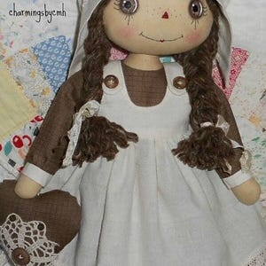 E-pattern 16 inch Raggedy Ann doll, cloth doll image 2