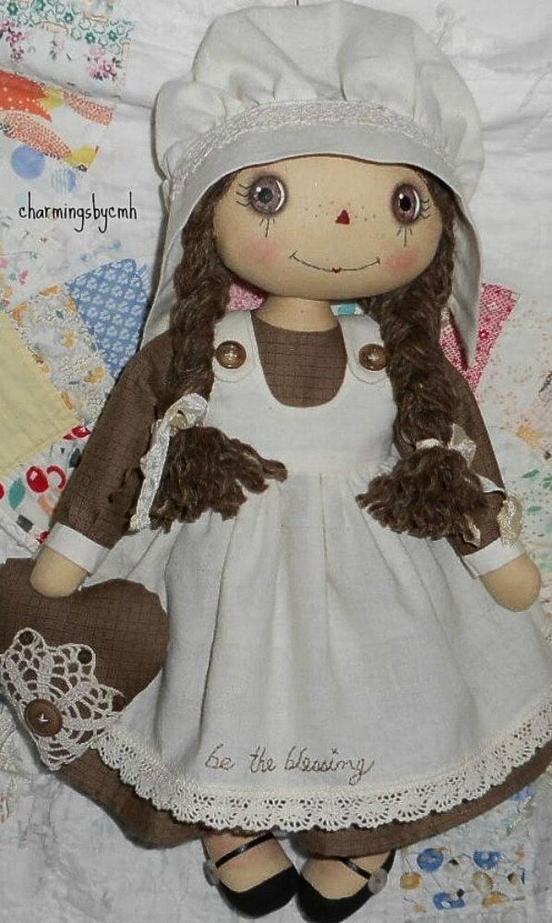 E-pattern 16 inch Raggedy Ann doll, cloth doll image 2