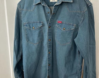 Wrangler Denim Western Shirt (Size S)