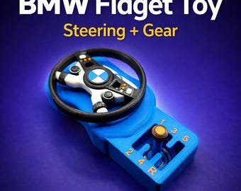 BMW Steering Wheel Fidget Toy STL File with Gear Shifter | 3D Print Car Fidget | Desk Toy Model | Instant Download Gift for Him