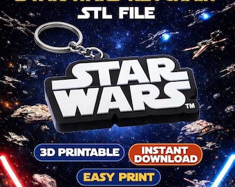 Star Wars Keychain STL File | 3D Printable Keyring | Instant Download | Easy Print | Star