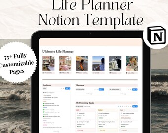 Notion Ultimate Life Planner Template | Productivity, Wellness, Finance, School (Digital)