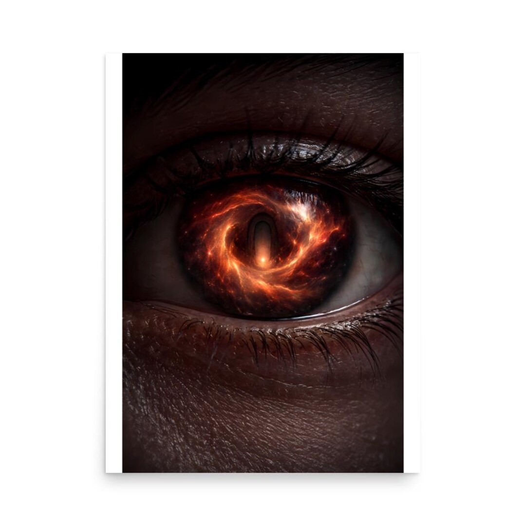Cosmic Eye Art Print Galaxy Eye Poster Dark Space Wall Decor Portal ...