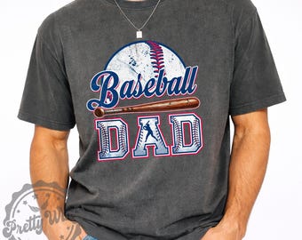 Baseball Dad Shirt, Vintage Baseball Dad Tee, Baseball Father Graphic Shirt, Sports Dad Tee, Game Day Baseball Shirt, Gift for Baseball Dad