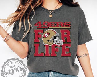 San Francisco Vintage Shirt, 49ers For Life Tee, Retro T Shirt, Distressed Football Shirt, 49ers Fan Gift, Game Day Shirt