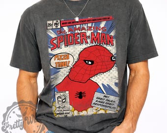 Vintage Spider-Man-parodi-tröja, rolig serietidning-tröja, retro superhjältememe-tröja, vintage serietidning-grafik-tröja, rolig nördig popkultur-tröja