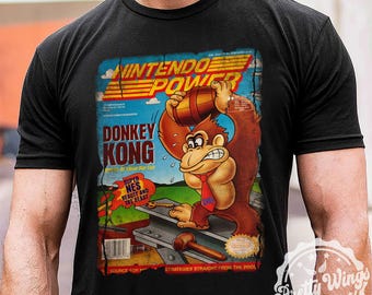 Vintage Donkey Kong-tröja, klassisk spel-t-shirt, 90-tals videospelsinspirerad t-shirt, arkadstil grafisk t-shirt, retro spelgåva
