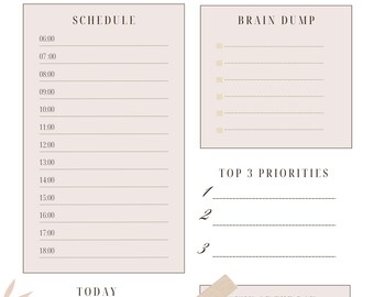 ADHD Weekly Planner Printable | Neurodivergent Planner PDF | Brain Dump ...