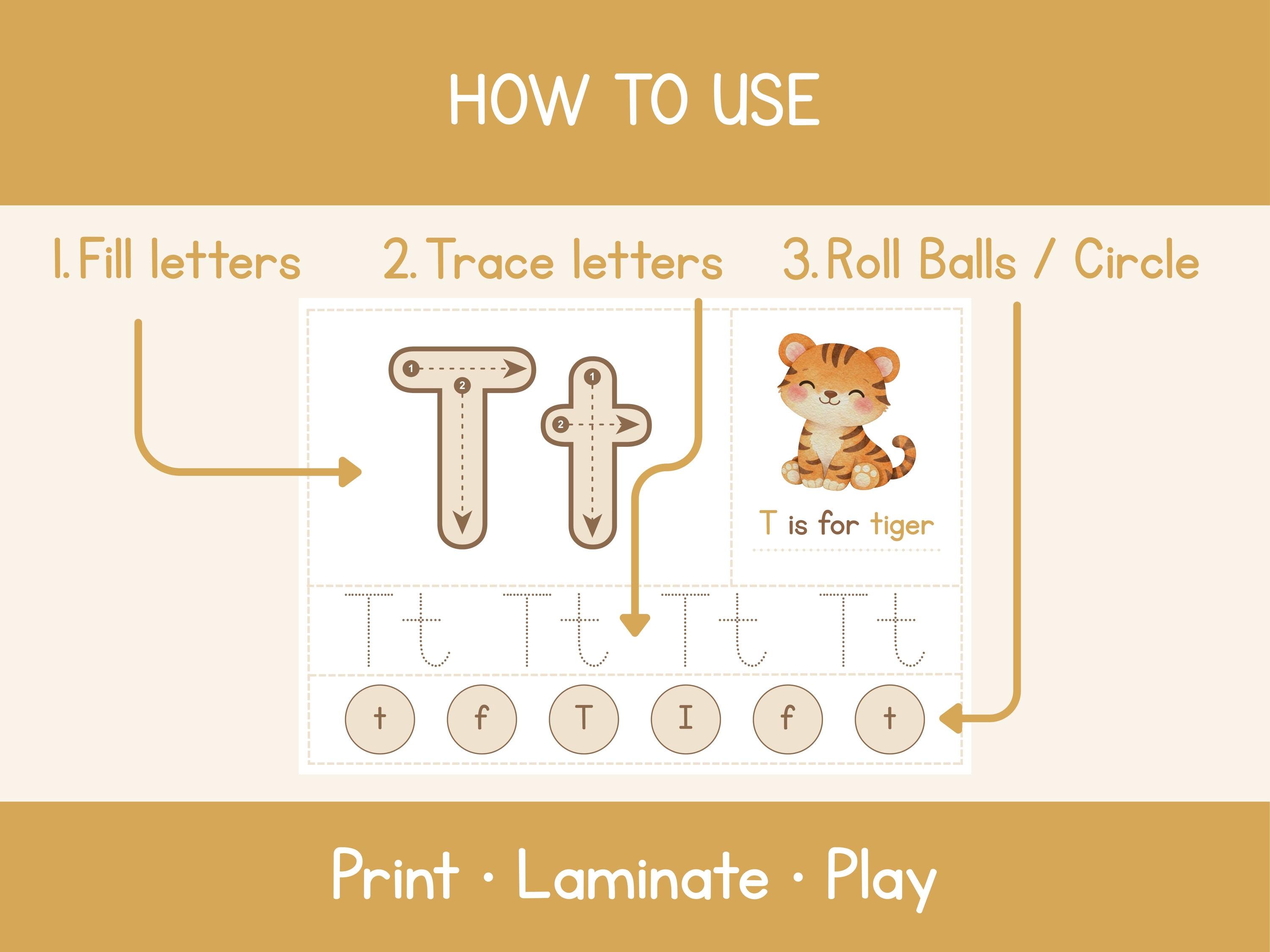 Zoo Alphabet Play Dough Mats, Letter Formation A-Z, Preschool Fine ...