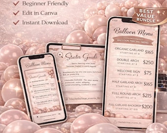 バルーンビジネス入門キット｜ガーランドガイド、価格表（Canva）