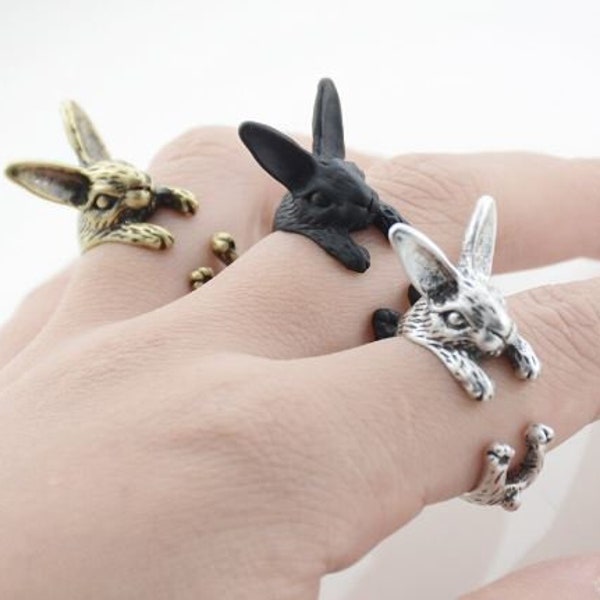 Mischievous Bunny Rabbit Easter Alice in Wonderland Ring