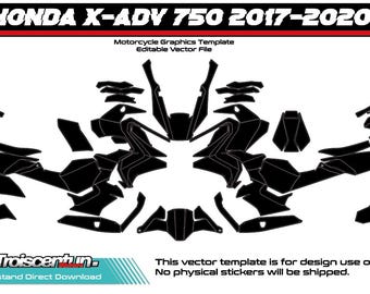 HONDA X-ADV 750 2017-2020 Szablon Wektor