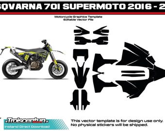 Wektor szablonowy HUSQVARNA 701 SUPERMOTO 2016-2024