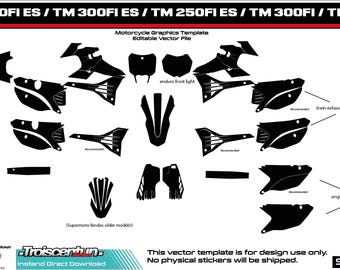 TM 450fi es- 300fi es - 250fi es - 300Fi - 250Fi template vector