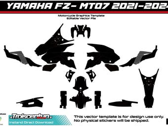 Naklejki szablonowe YAMAHA MT07 2021-2024